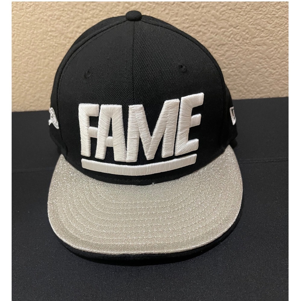 New Era x Hall of Fame 59FIFTY Fitted Hat Black Silver Glitter Fame 7 1/4 Cap